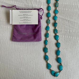 Authentic Turquoise & Gold Wrap Necklace from Jennifer Miller Jewelery